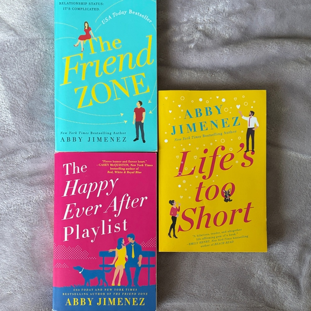 Abby Jimenez Book Trio with Colorful Covers